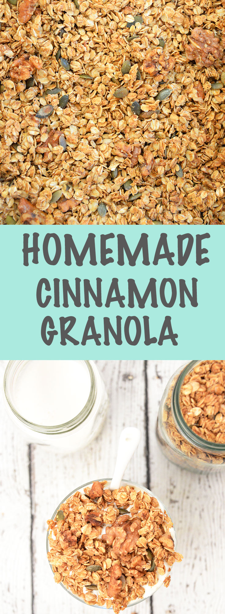 Homemade Cinnamon Maple Granola Parfait - start your day off with a healthy breakfast!